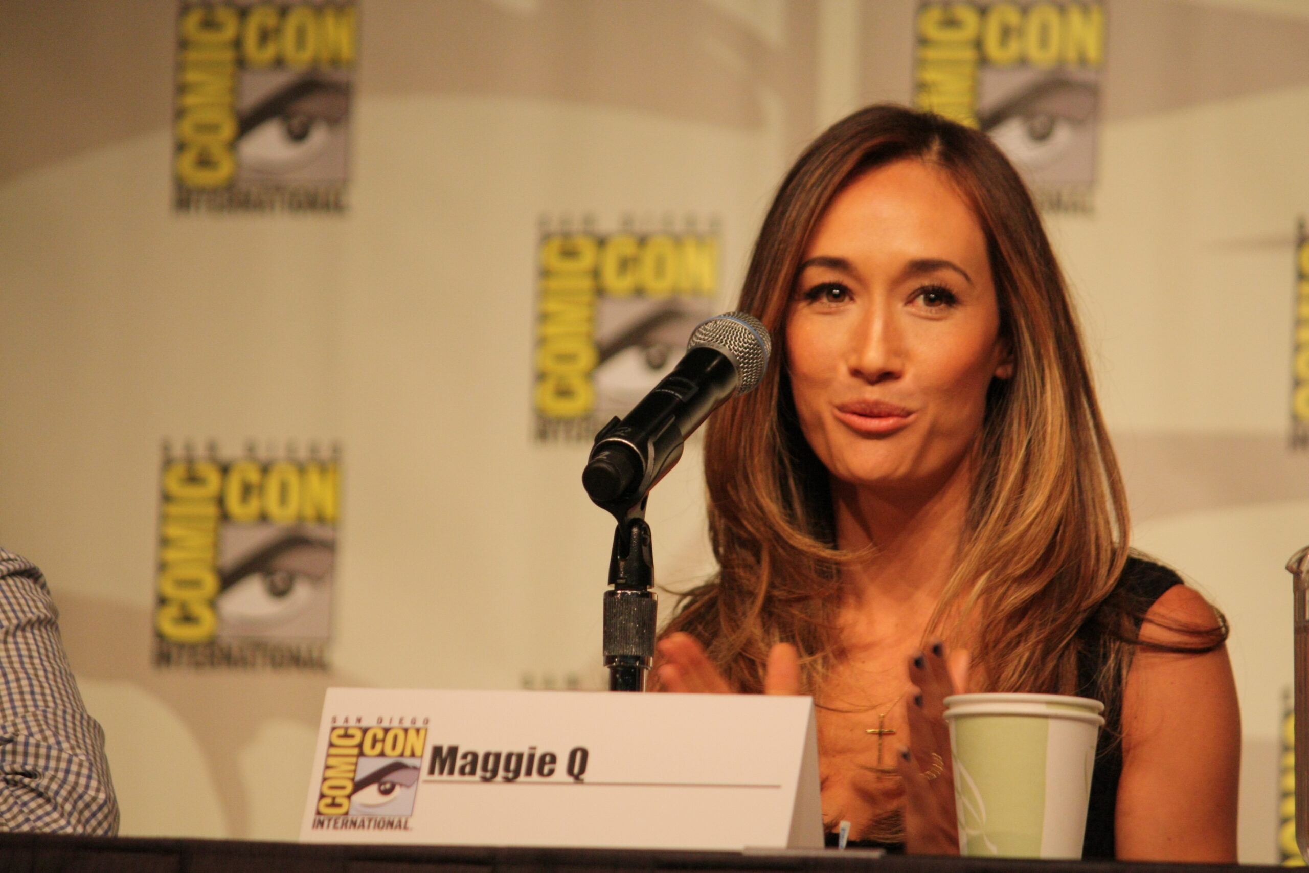 Maggie Q contextual panel portrait Maggie Q in a contextual photograph: contextual career portrait; not tattoo evidence; not tattoo evidence