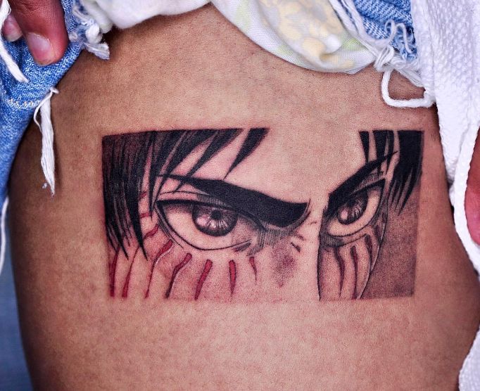 Maitreyi Ramakrishnan tattoos: The Eren Yeager eyes tattoo