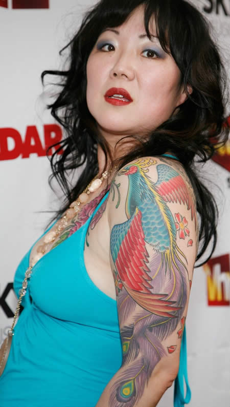 Margaret Cho crane tattoo
