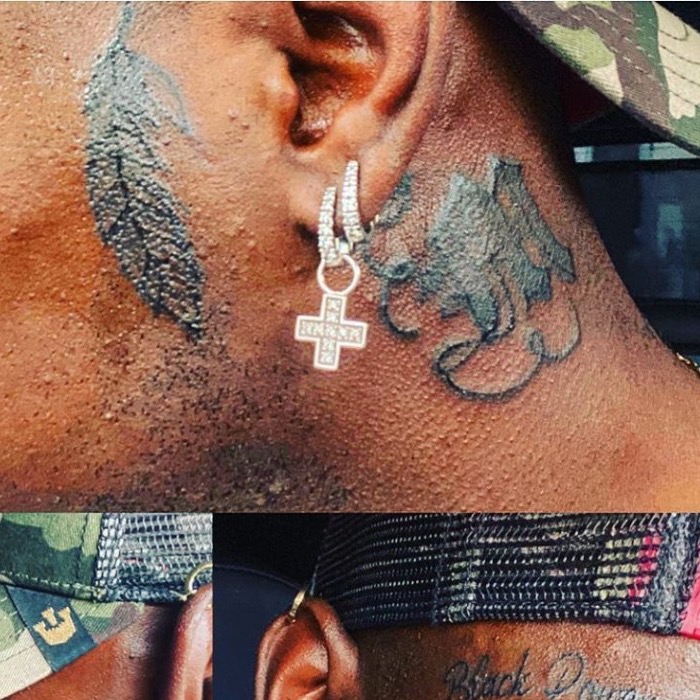 Mario Balotelli lion neck tattoo