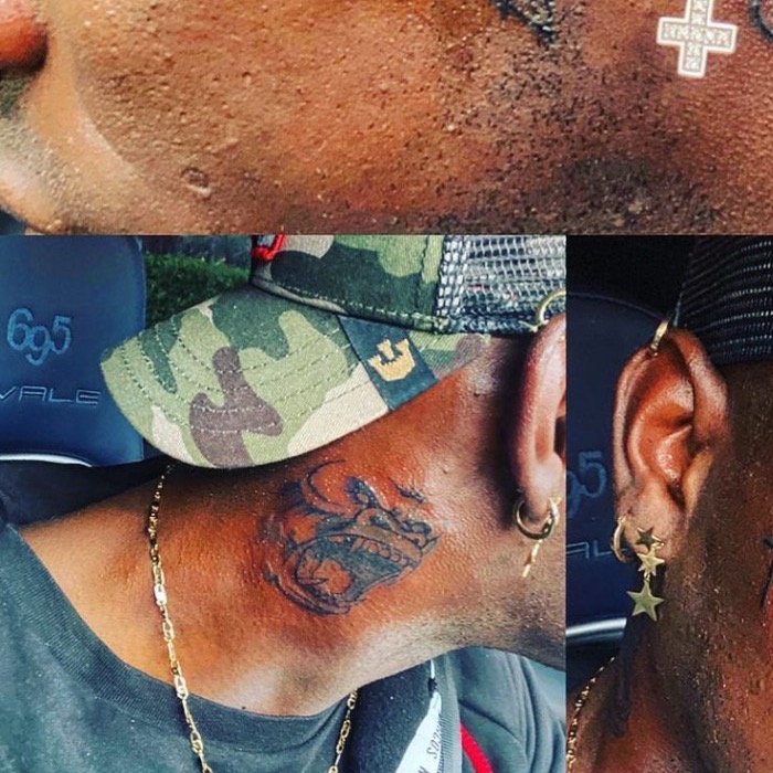 Mario Balotelli neck tattoo