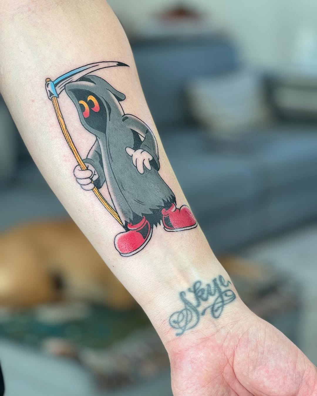 Mark Hoppus tattoos: documented tattoo evidence, forearm close-up