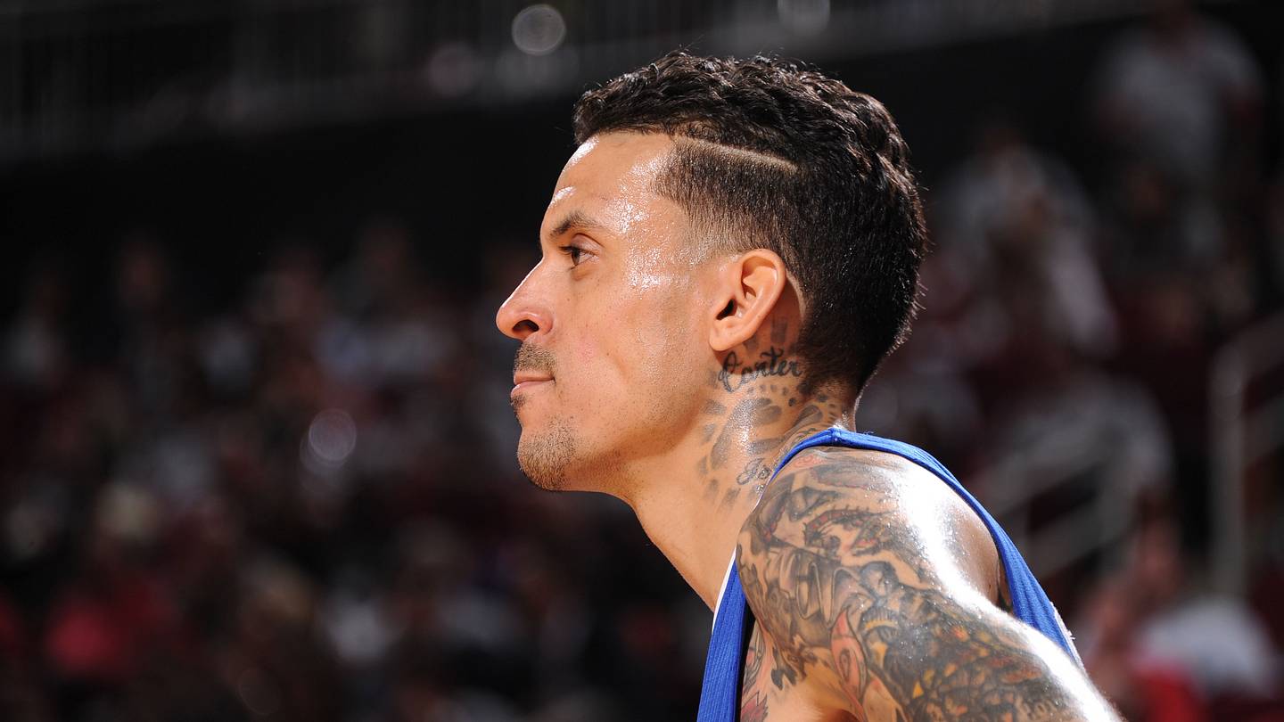 Matt Barnes neck and shoulder tattoos