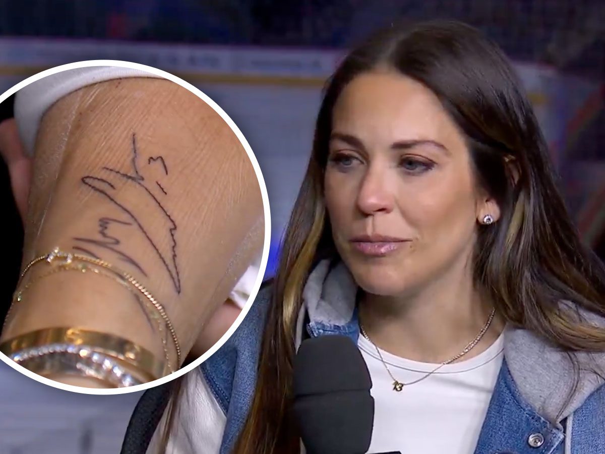 Meredith Gaudreau tattoos: Johnny signature tattoo close-up
