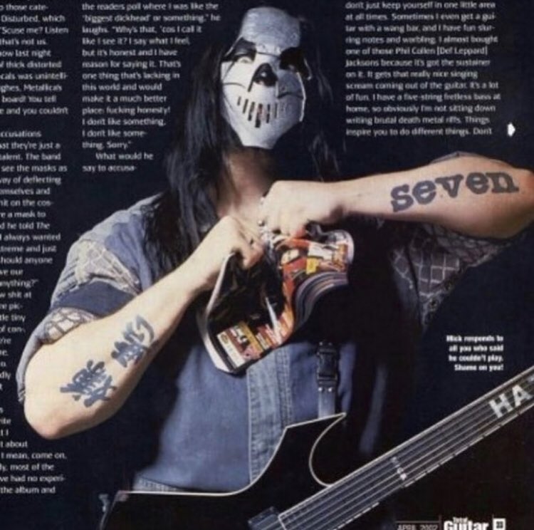 Mick Thomson number seven tattoo