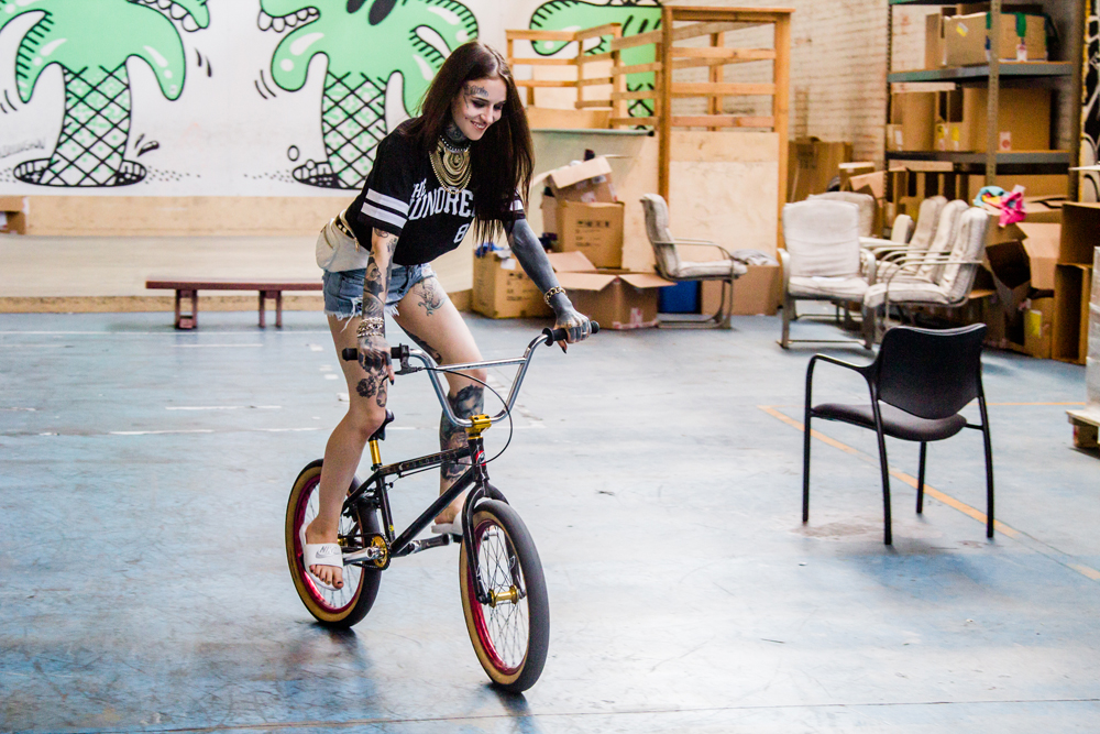 Monami Frost tattoos: Monami Frost white ink forehead tattoo photograph, selected because the named tattoo area is clearly visible at full resolution
