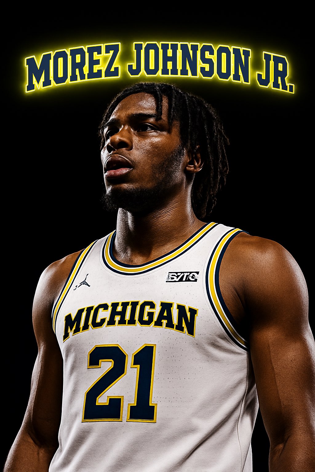 Morez Johnson Jr. portrait: face-visible Michigan program portrait