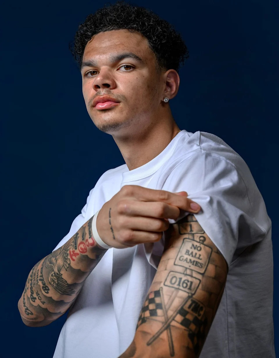 Nico O'Reilly tattoos: Close evidence for the NO BALL GAMES and 0161 pieces