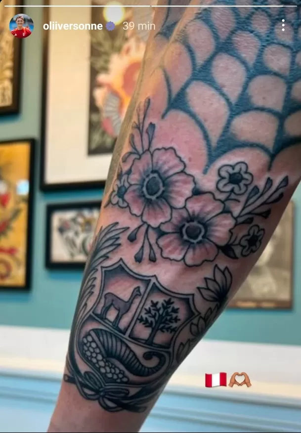 Oliver Sonne tattoos: verified tattoo photograph