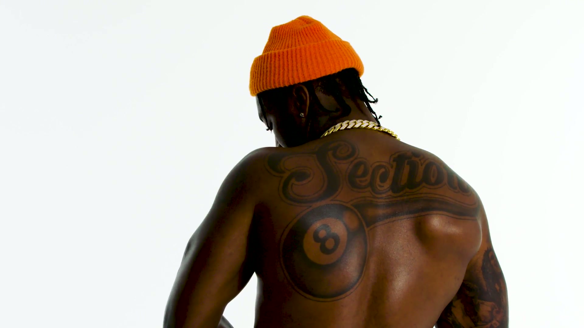The large Section 8 back tattoo