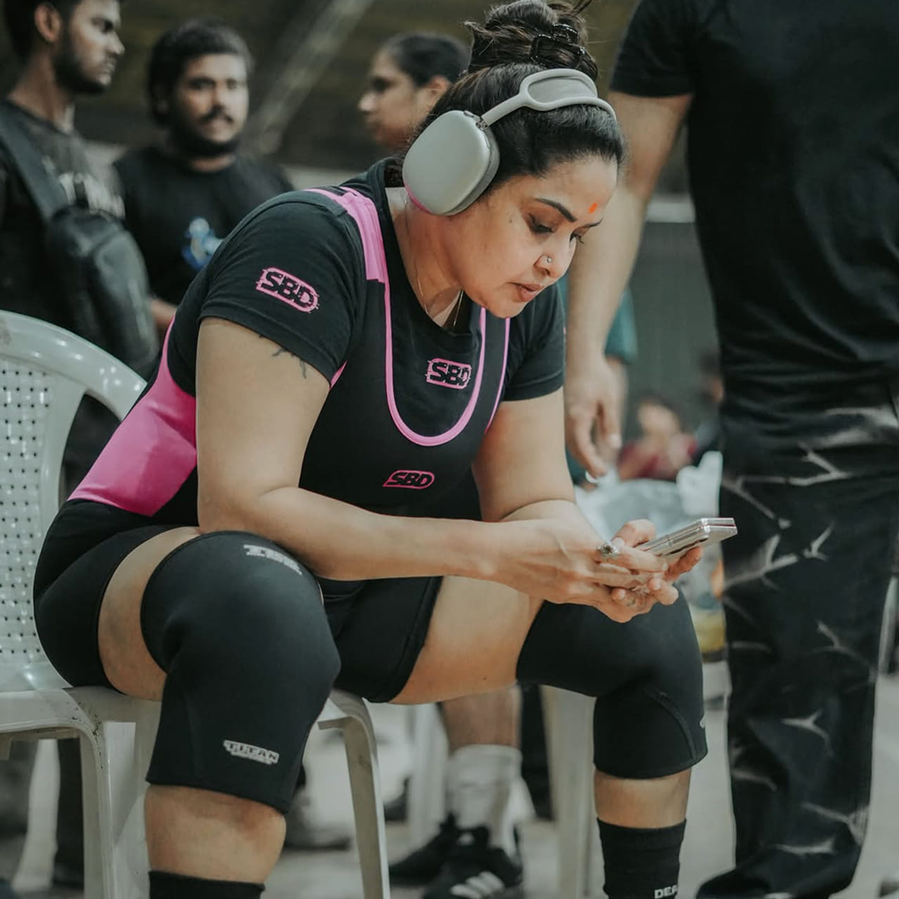 Pragathi Mahavadi in a contextual photograph: inline; not tattoo evidence