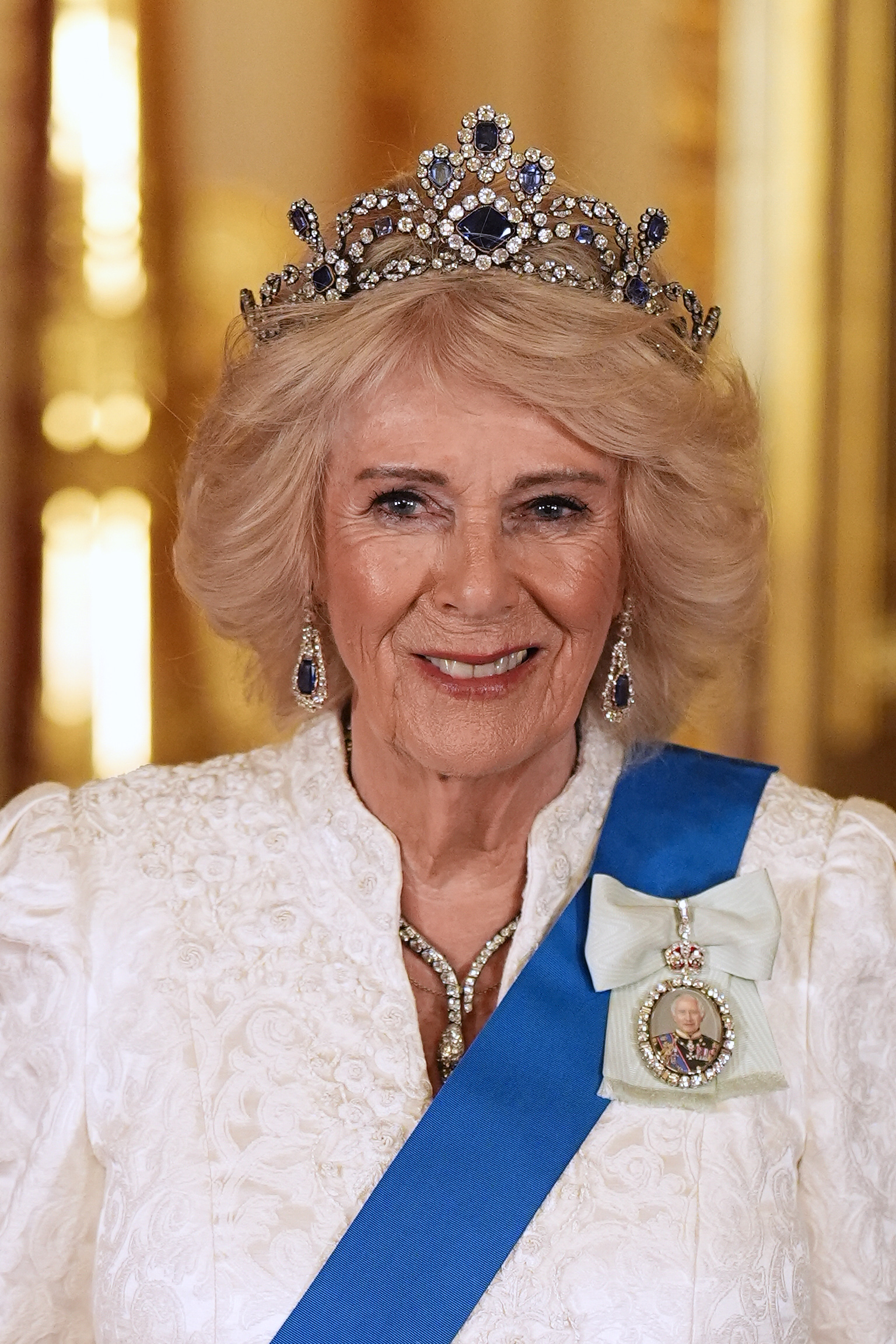 Queen Camilla's defined brows at a royal event Queen Camilla tattoos: second tattoo-evidence view
