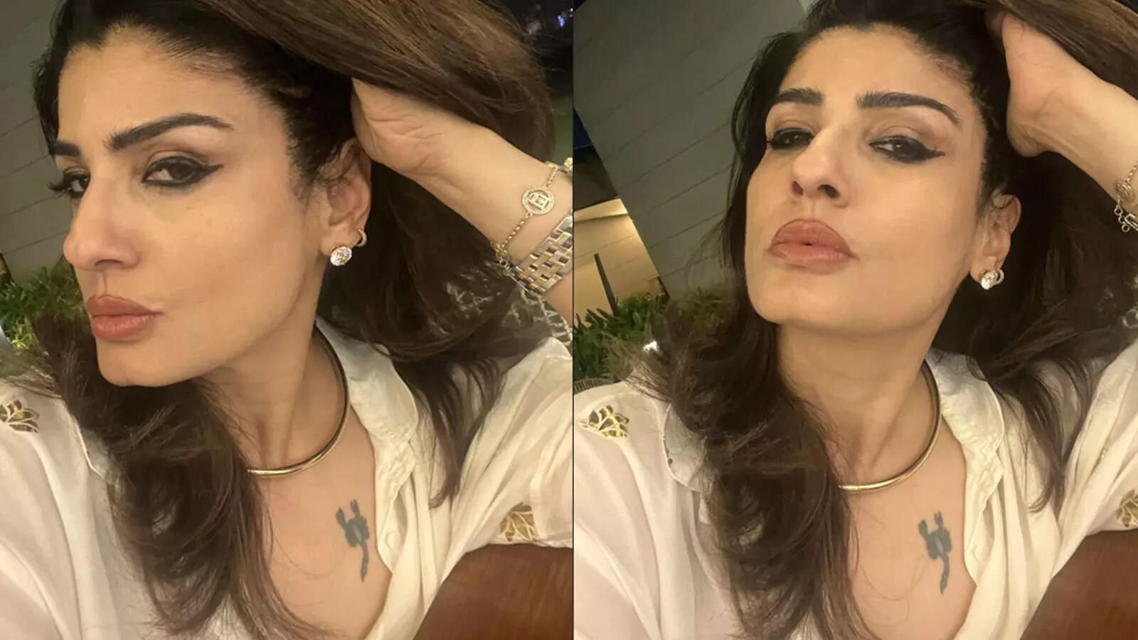 Raveena Tandon tattoos: Raveena Tandon scorpion tattoo evidence