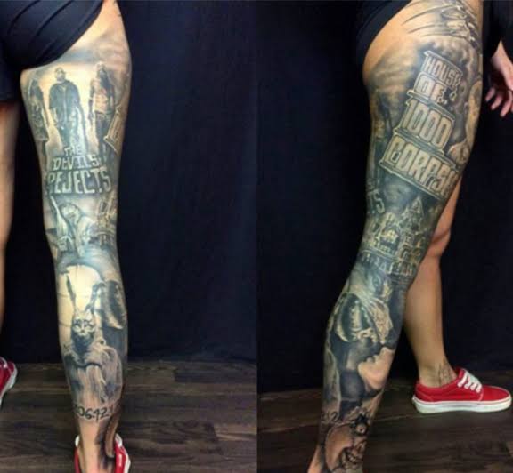 Rob Zombie tattoos in a clear arm portrait