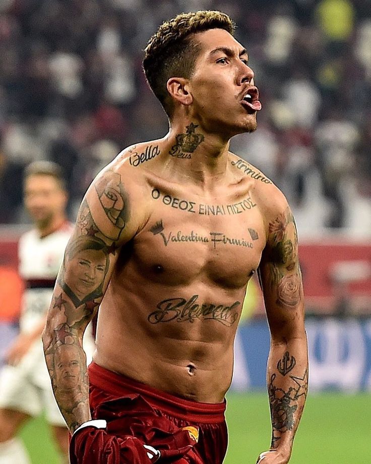 Roberto Firmino tattoos: arm and hand tattoos