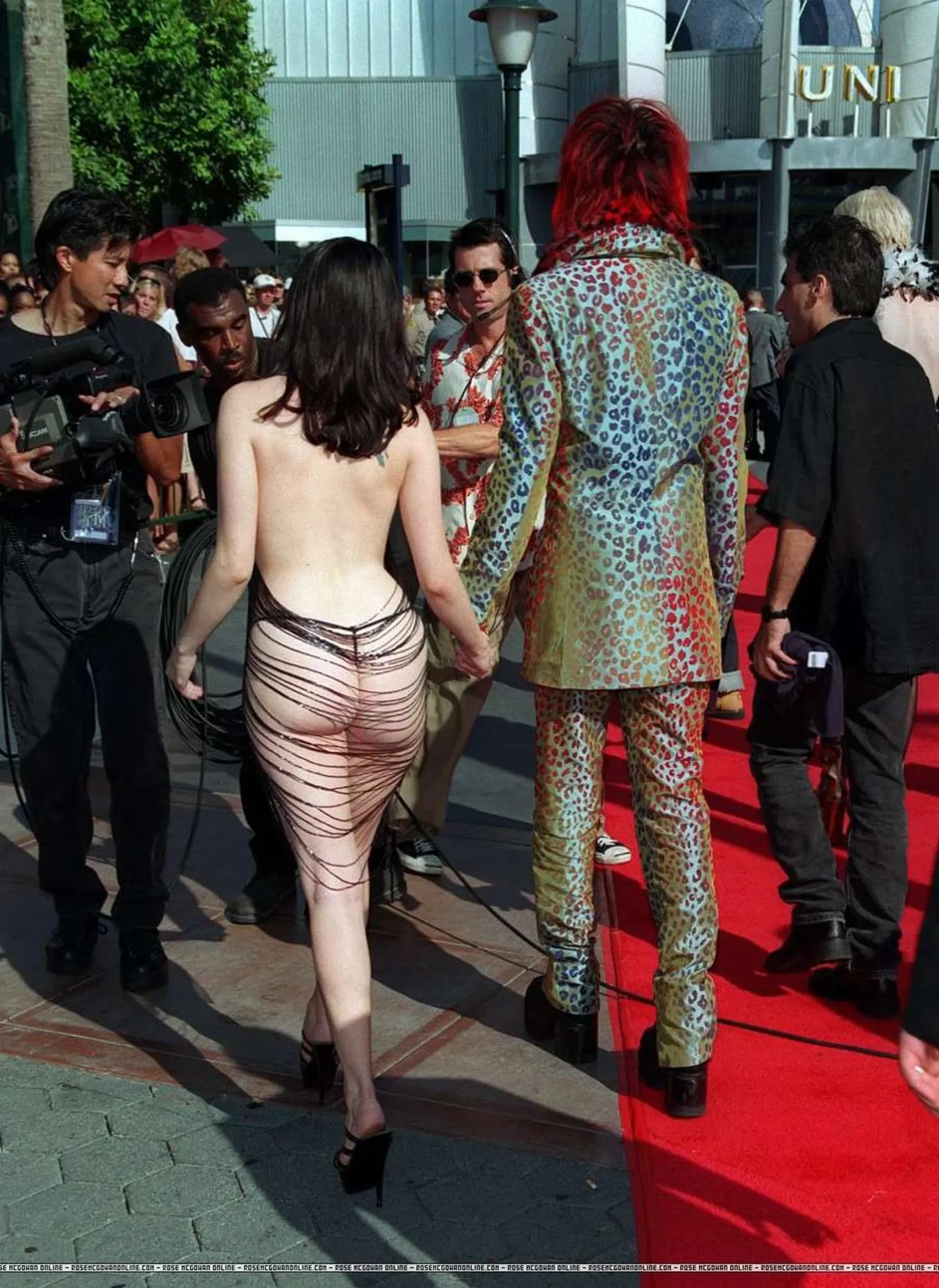 Rose McGowan back tattoo from another angle