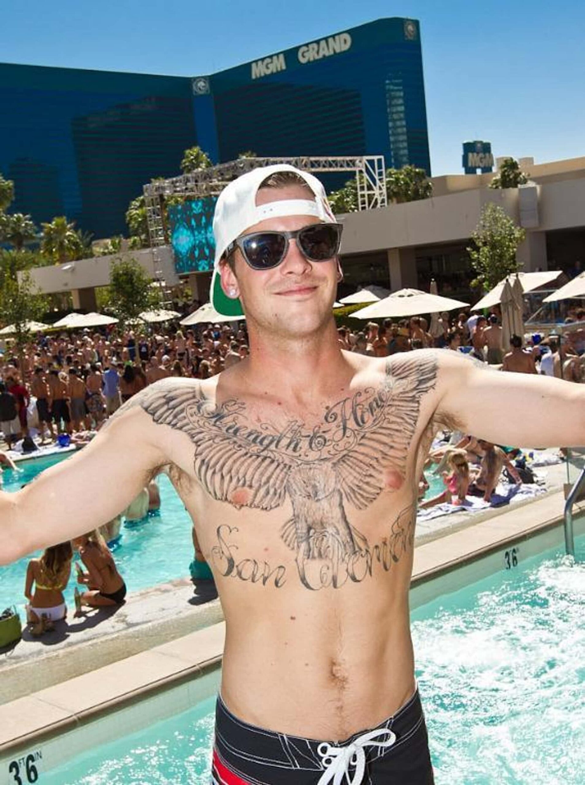 Ryan Sheckler chest wings tattoo