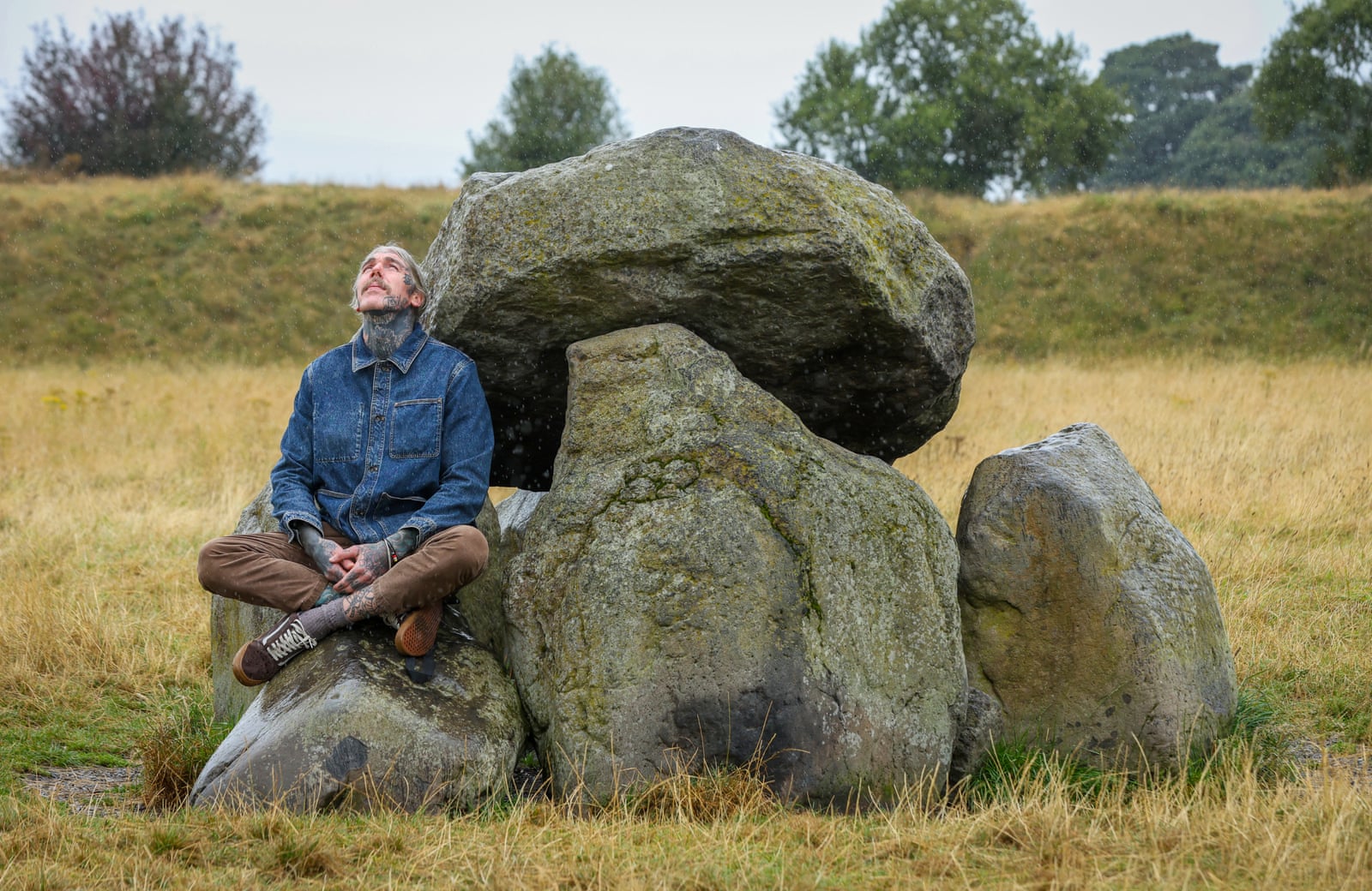 Ryan Caldwell in a contextual photograph: contextual portrait at the Giant’s Ring; not tattoo evidence; not tattoo evidence