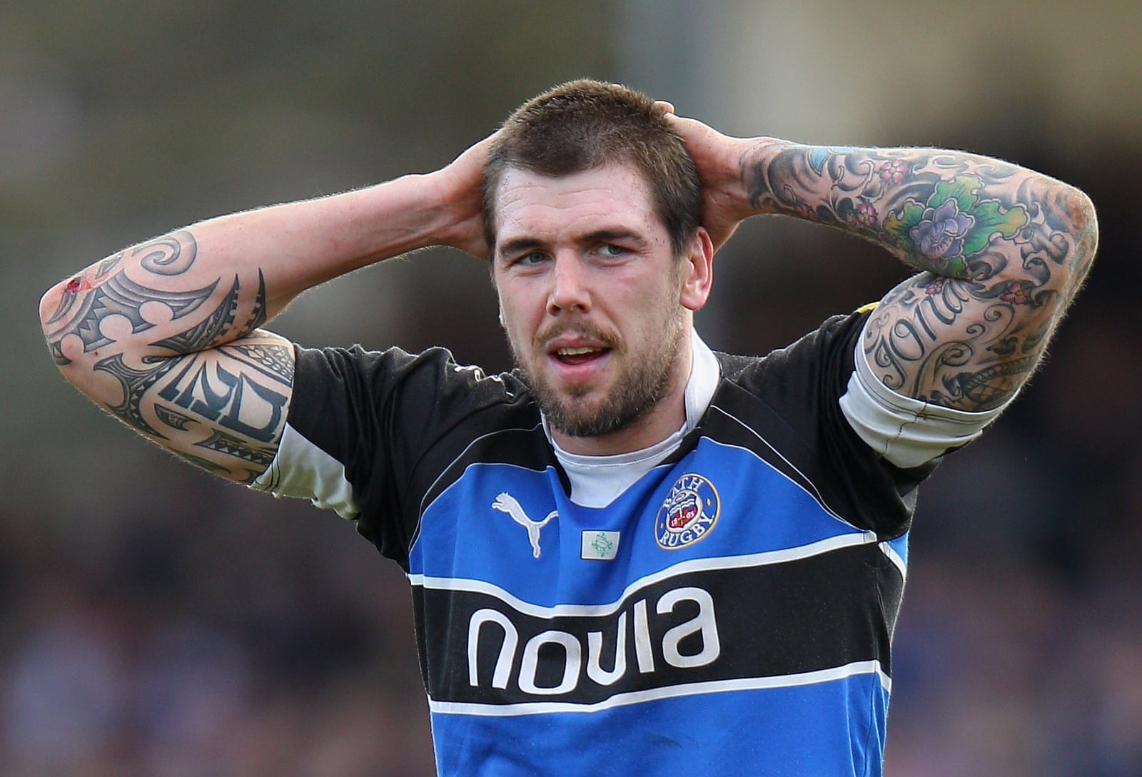 Ryan Caldwell tattoos: rugby-era sleeve reference