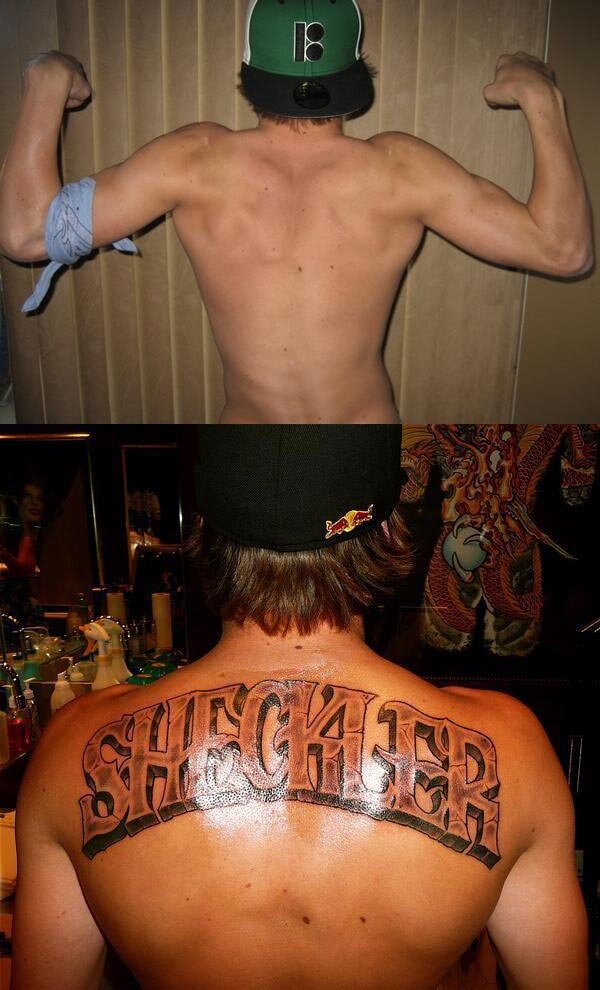 Ryan Sheckler Sheckler back tattoo