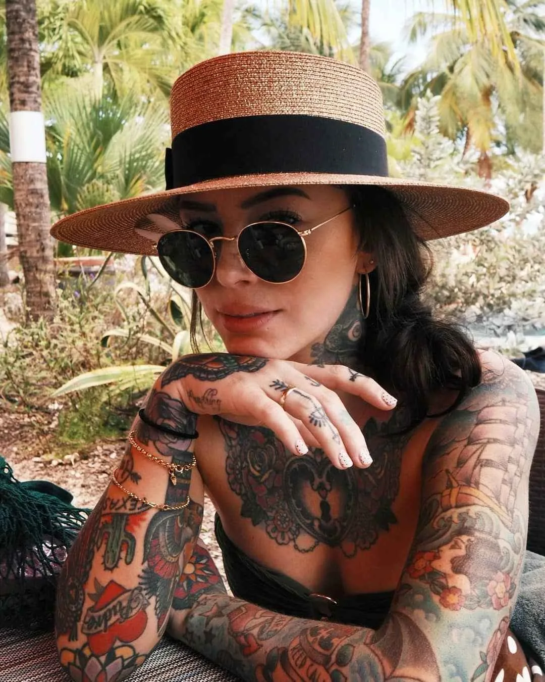Sammi Jefcoate tattoos: The cactus, heart and bird tattoos in her forearm collection