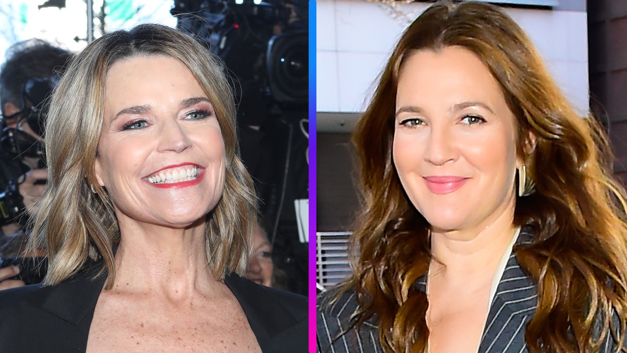 Savannah Guthrie in a contextual photograph: Context for Savannah Guthrie and Drew Barrymore friendship; not tattoo evidence