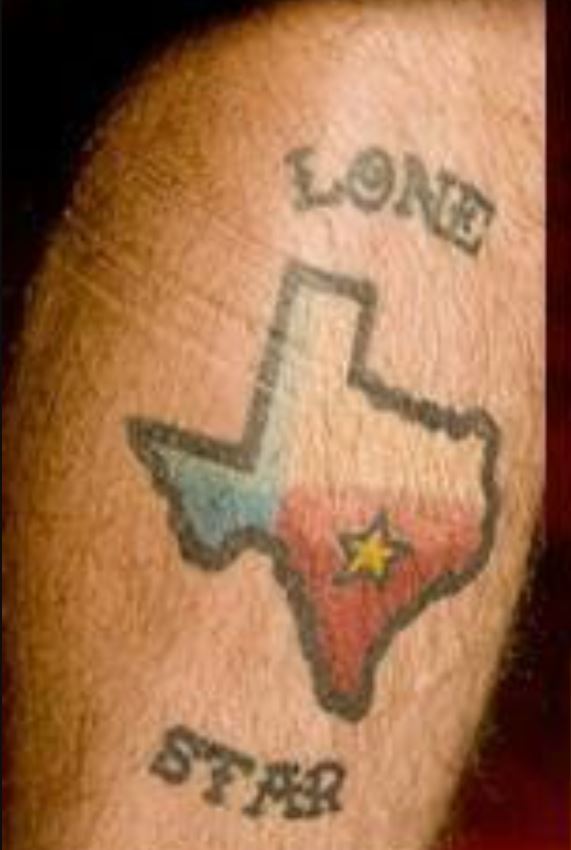 Shawn Michaels Texas Lone Star tattoo close-up