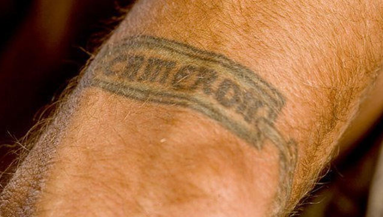 Shawn Michaels wrist name tattoo close-up