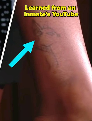 Simone Ashley tattoos: Close-up of the sphinx cat ankle tattoo