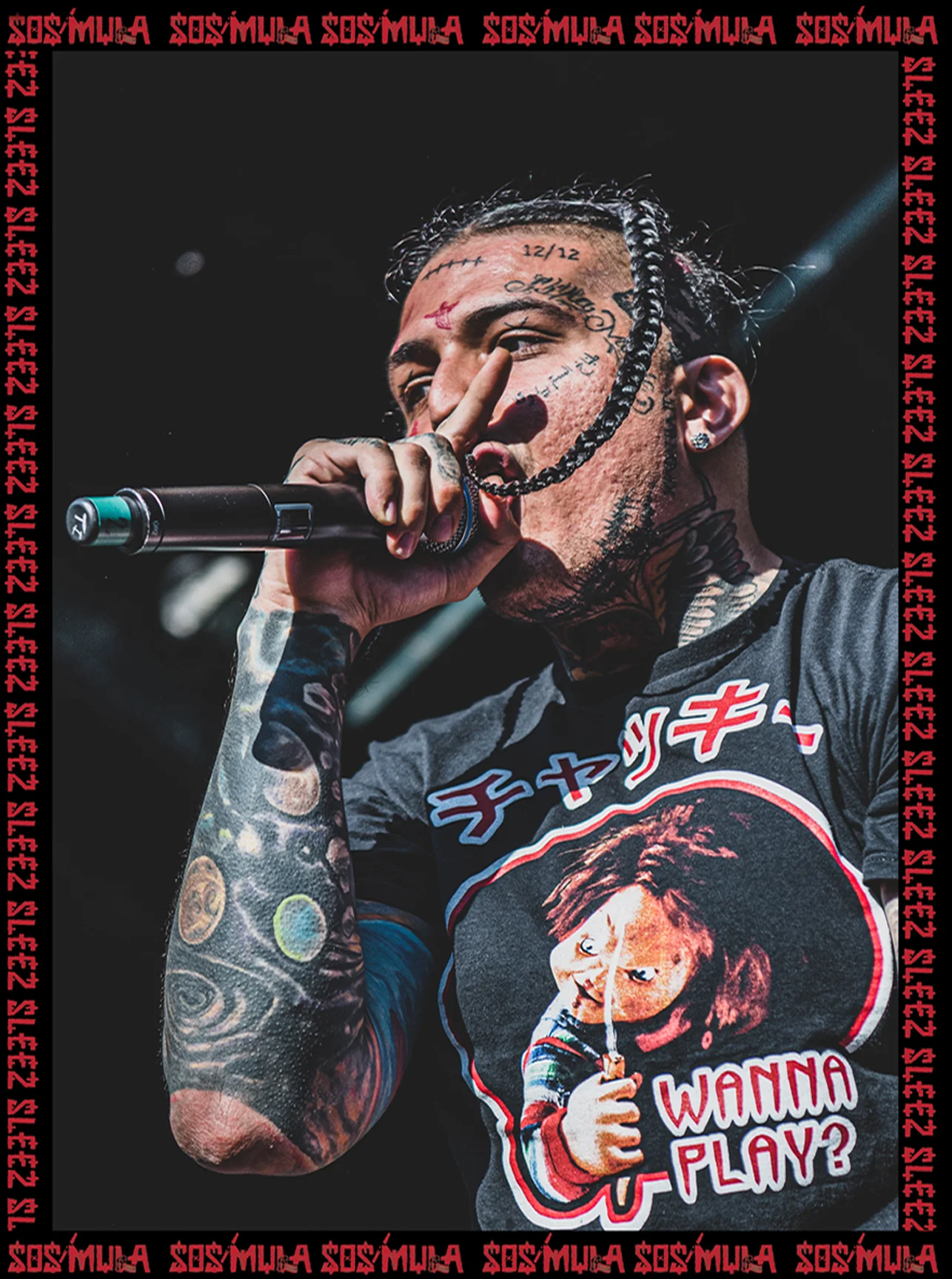 SosMula face and neck tattoos