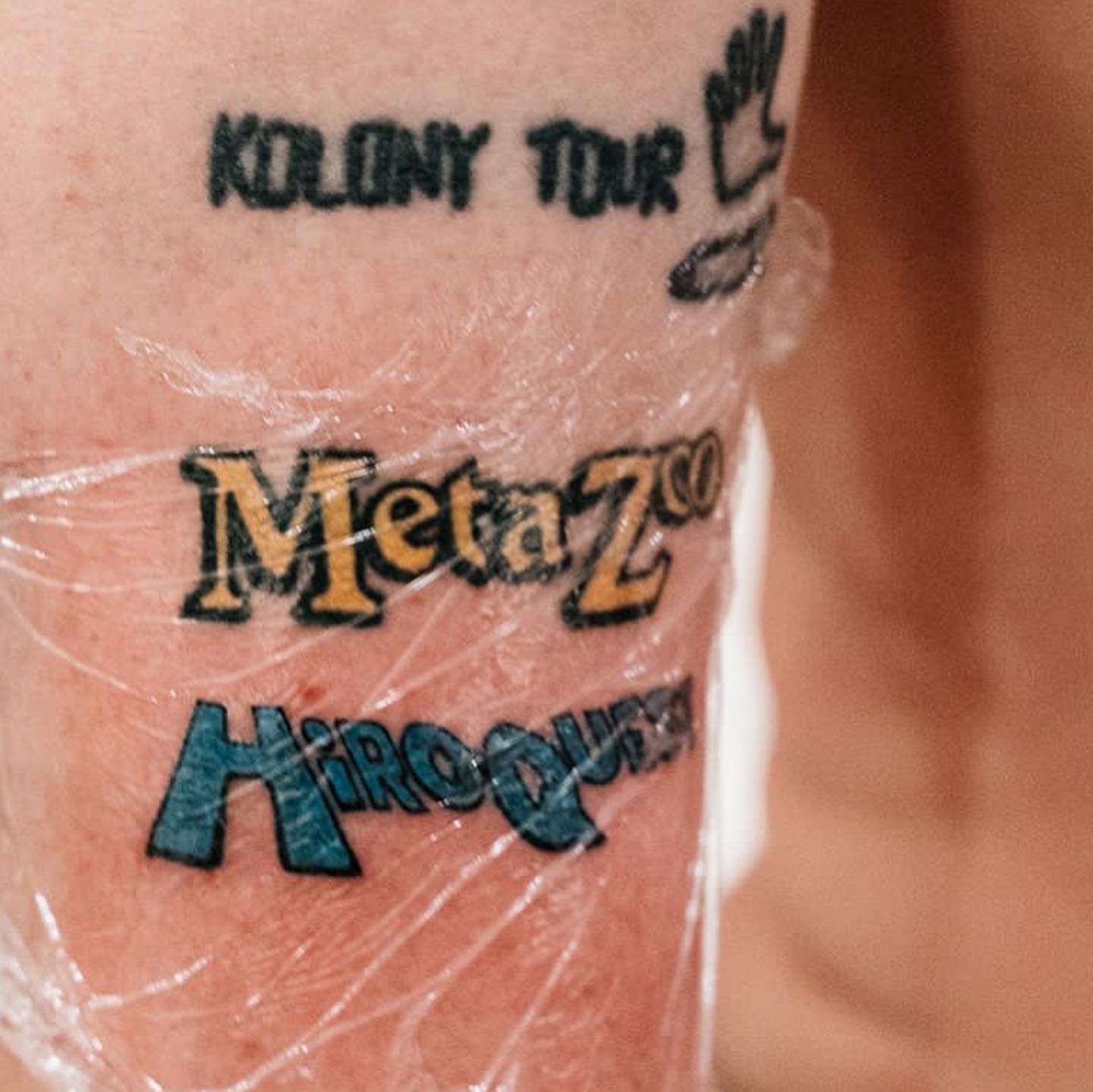 Steve Aoki Metazoo and HiroQuest tattoos