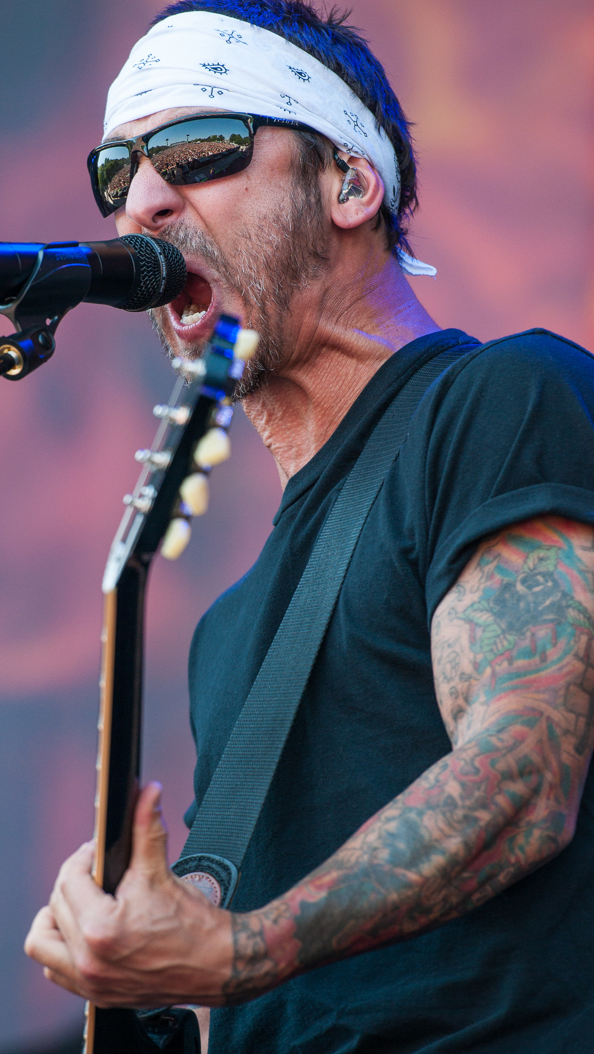 Sully Erna arm tattoos and cover-up work