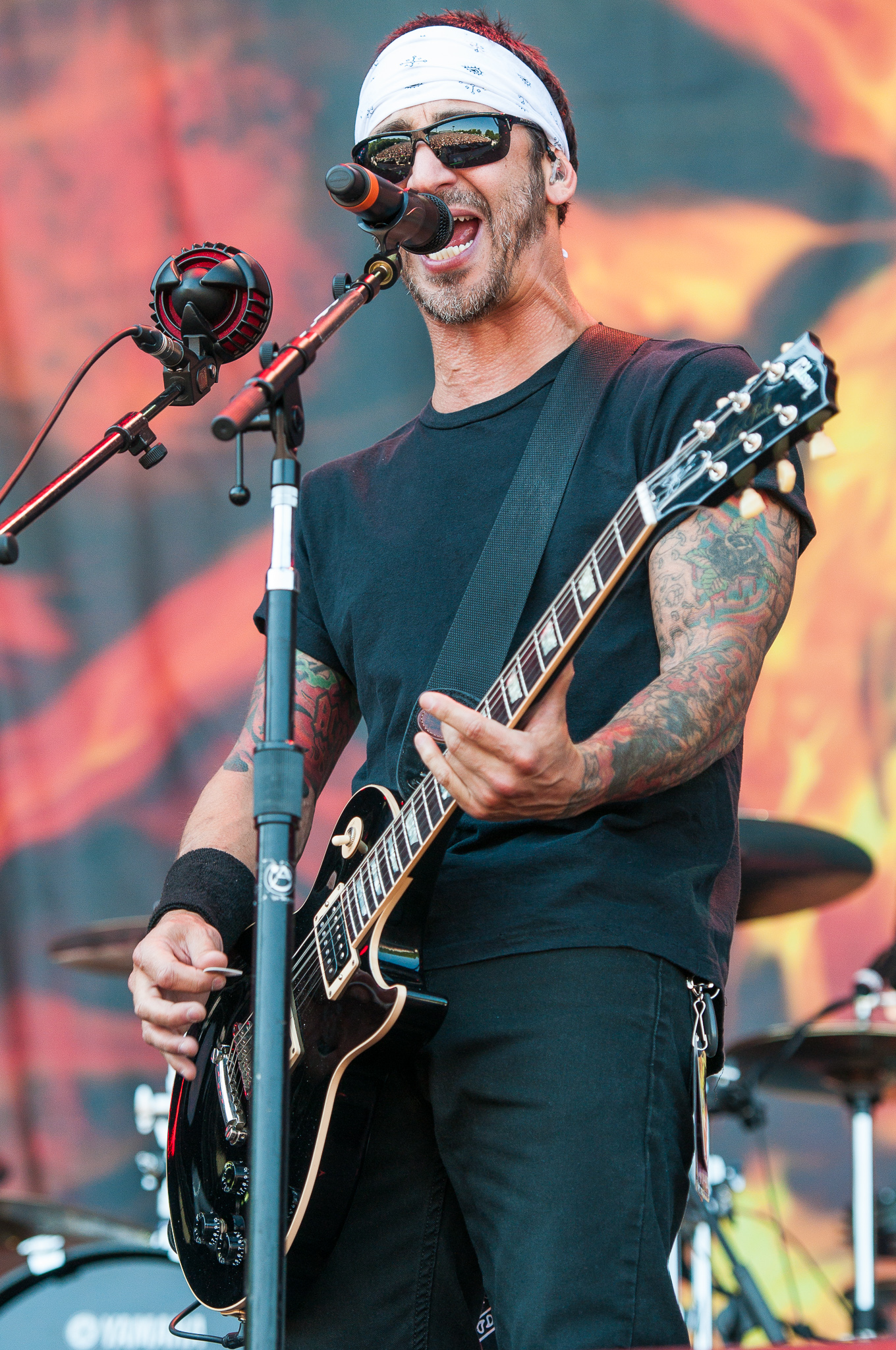 Sully Erna tattooed arms and full sleeve work