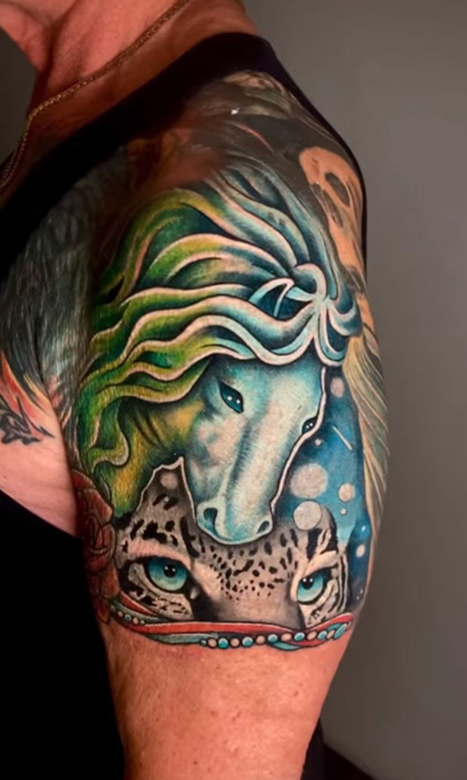 Sylvester Stallone Butkus dog tattoo close-up