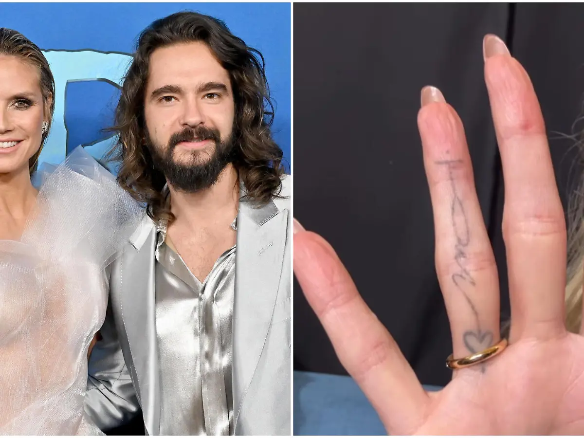 Tom Kaulitz matching hand tattoo coverage Tom Kaulitz tattoos: matching Heidi hand tattoo coverage