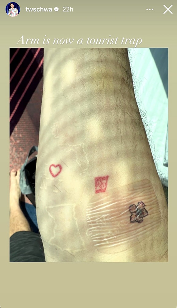 Tom Schwartz tattoos: forearm collection