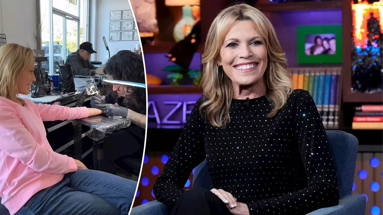 Vanna White in a contextual photograph: Vanna on Wheel of Fortune alongside studio context; contextual photo, not tattoo evidence; not tattoo evidence