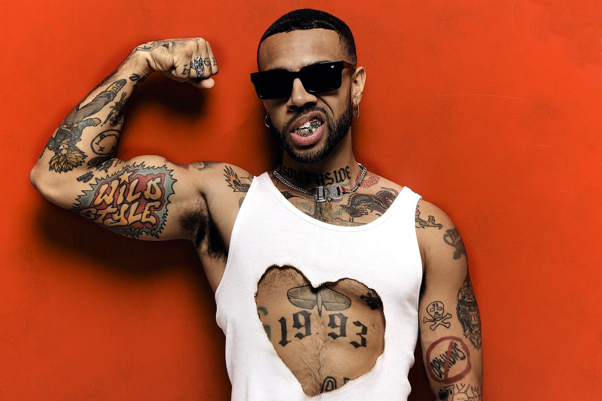 Vic Mensa tattoos: Vic Mensa tattoo photograph
