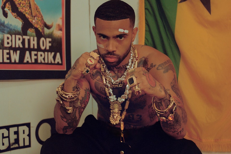 Vic Mensa tattoos: Vic Mensa tattoo photograph