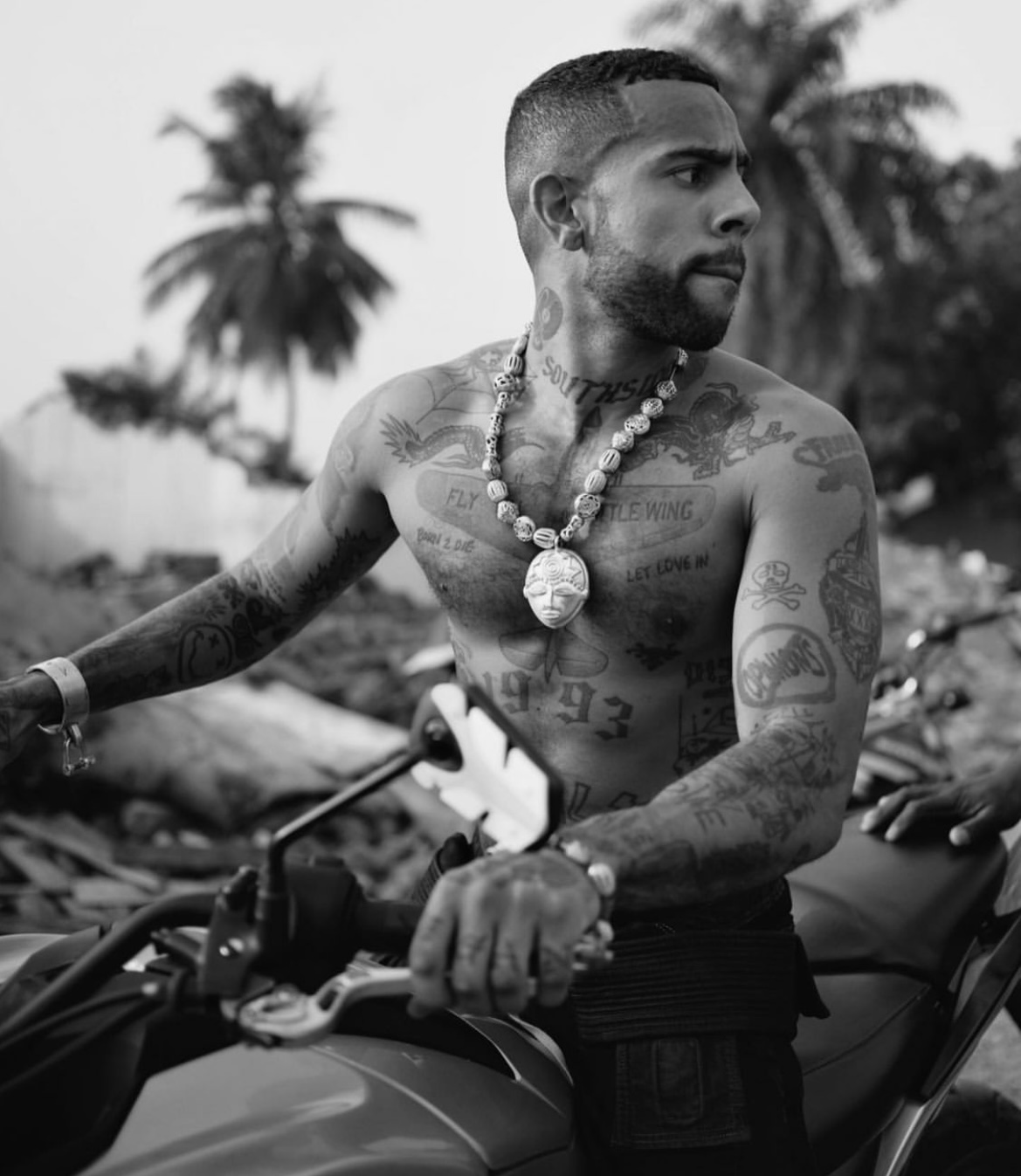 Vic Mensa tattoos: Vic Mensa tattoo photograph