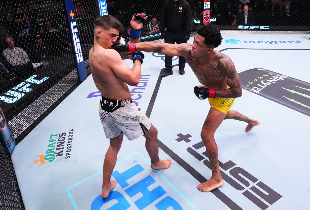 Vinicius Oliveira in a contextual photograph: Life inside the Octagon; not tattoo evidence