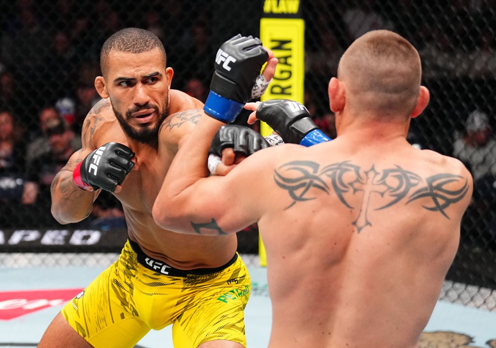 Vitor Petrino in a contextual photograph: Moving into the heavyweight division; not tattoo evidence