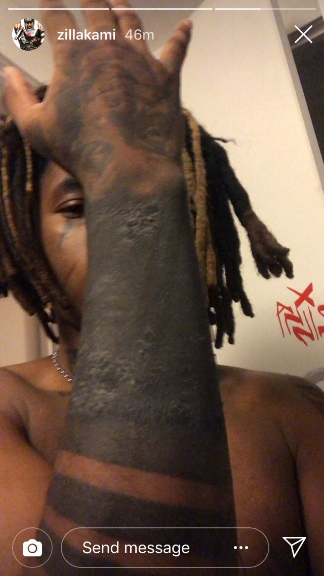 ZillaKami black forearm tattoo